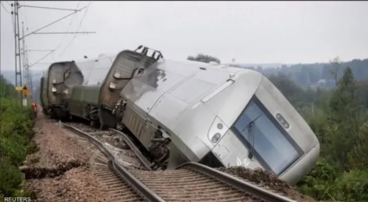Injured in a train derailing in Sweden