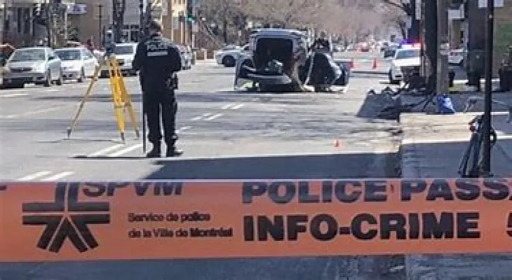 An 84-year-old woman died in the hospital after being hit by a truck, and her husband is in critical condition.
