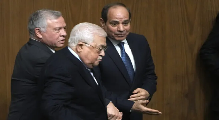 Mahmoud Abbas holds a trilateral summit with the Egyptian president and the Jordanian king in the city of El Alamein.