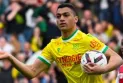 Mostafa Mohamed leads Nantes' attack against Toulouse today in the French league.