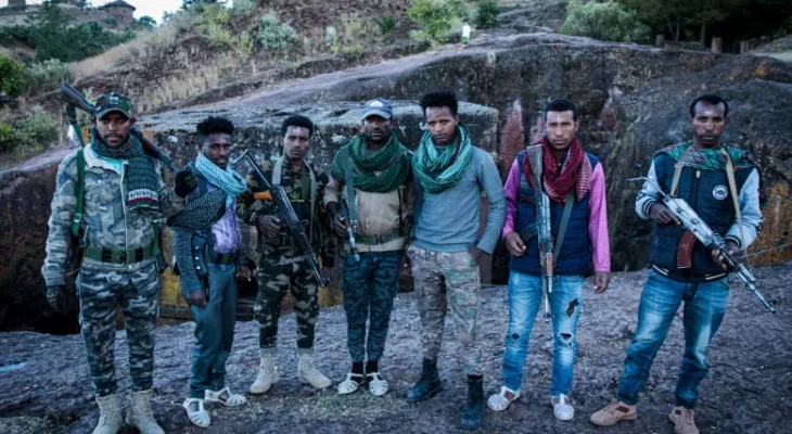 The killing of 26 people and the injury of 50 others in an explosion in the Ethiopian Amhara region.
