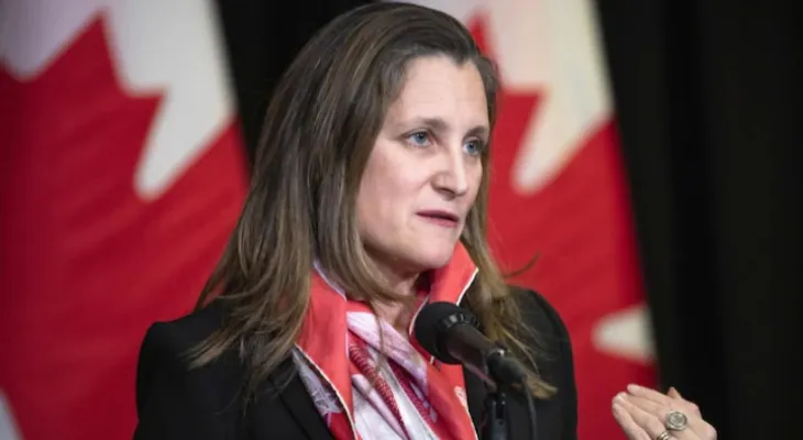 Amende infligée à la ministre canadienne des Finances pour excès de vitesse