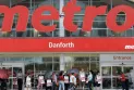 Metro workers are on strike in two grocery distribution warehouses during the fourth week of the strike.