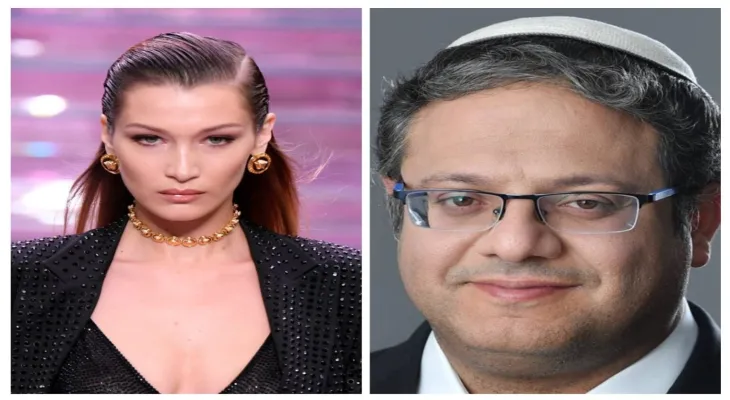 Bella Hadid attacks the Israeli National Security Minister and accuses him of racism.