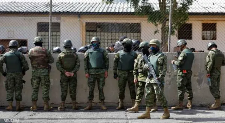 Inmates hold police officers hostage inside a prison in Ecuador.