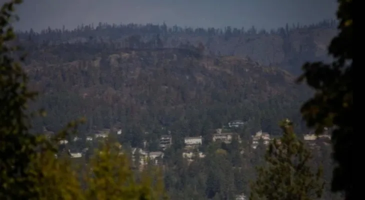 Evacuation orders in British Columbia due to wildfires in Wales Creek...