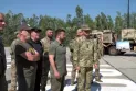 The Ukrainian president is present on the front line near Bakhmut in eastern Ukraine.
