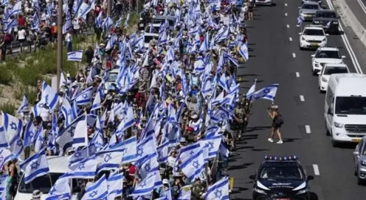 Israel.. ran over protesters against the reform plan