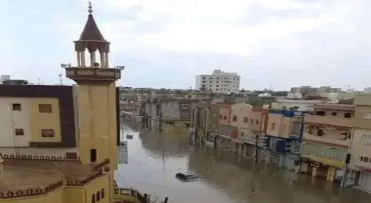 Libya: A storm hits the capital Tripoli and inundates it with rain.