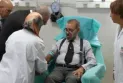 The King of Morocco donates blood to earthquake victims.