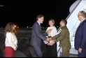 Zelensky arrives in Canada on an unannounced visit, and Trudeau welcomes him at the airport.