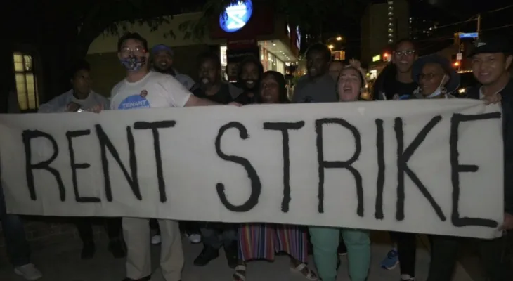 Toronto: More than 500 tenant residents are striking against rent payments.