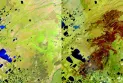 Satellite images before and after show the damage caused by wildfires in Canada.