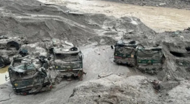 The death of 40 and the disappearance of dozens in a glacial lake flood in India.