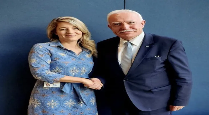 The Canadian Foreign Minister is calling the Palestinian Foreign Minister regarding the events in the region.