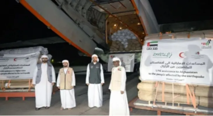 The UAE sends urgent humanitarian aid to Afghanistan.