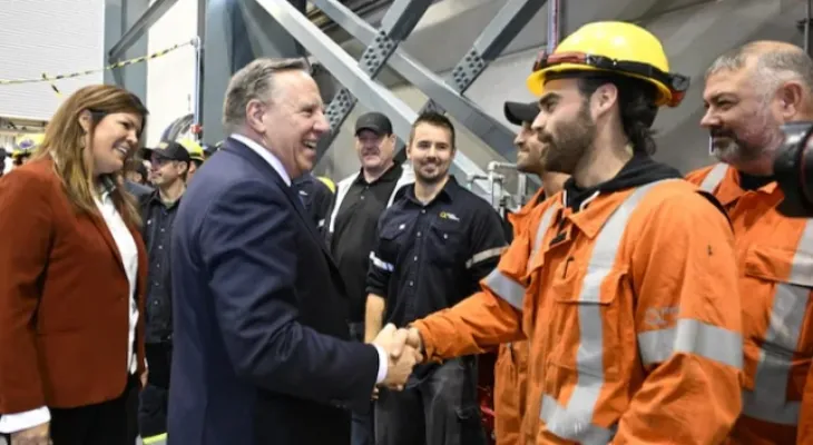 Inauguration of a new hydroelectric power complex in northeastern Quebec...