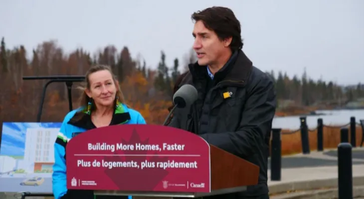 Trudeau announces an investment of $20.8 million for a housing complex consisting of 50 units in Belonaive.