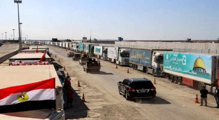 The occupying entity: the aid entering Gaza will go to the south and fuel will not be allowed to enter.