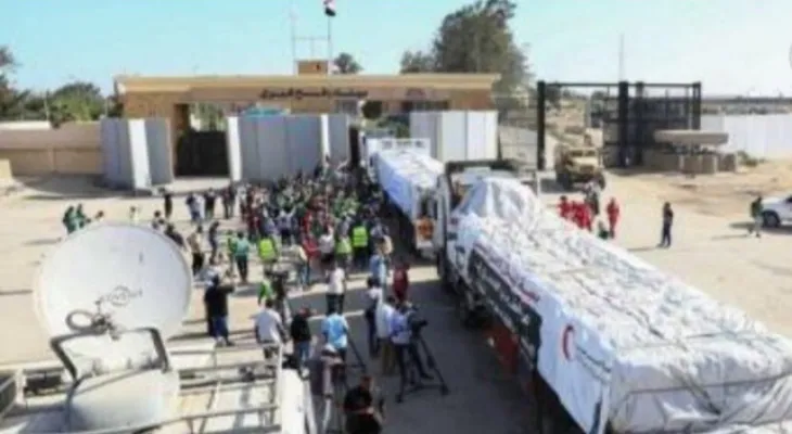 17 trucks of the second aid batch are preparing to enter the Gaza Strip on Sunday.