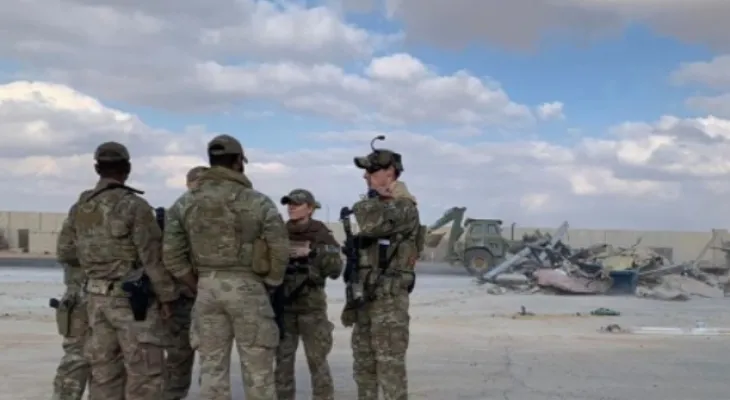 Two strong explosions shake the largest American base in Syria.