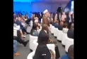 An Iranian delegation leaves an international meeting in protest against describing the Palestinian resistance as "terrorist."
