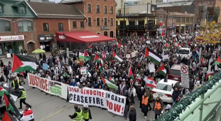 Ottawa: A massive Palestinian march calling for a ceasefire in Gaza