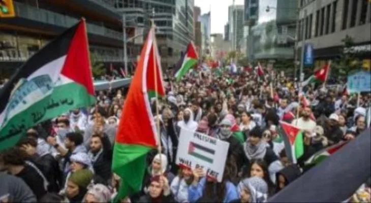 Tens of thousands protest in Canada demanding a ceasefire in Gaza, and Trudeau urges Netanyahu to respect international humanitarian law.