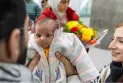 His daughter was born in Gaza during the war... and in Toronto, they finally met