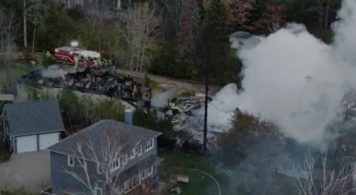 Ontario: Explosion causes destruction of several homes in Innisfil...