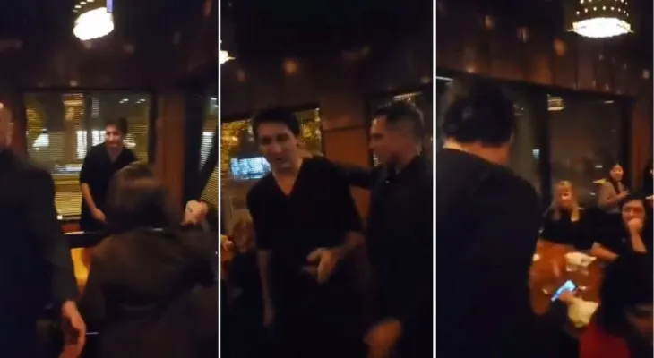 "Tes mains sont tachées du sang des Palestiniens"... des manifestants crient au visage de Justin Trudeau dans un restaurant à Vancouver