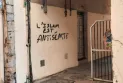 "Anti-Islamic" phrases on the wall of a mosque in the French city of Lyon...