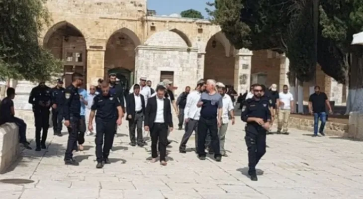 Settlers storm Al-Aqsa Mosque again...