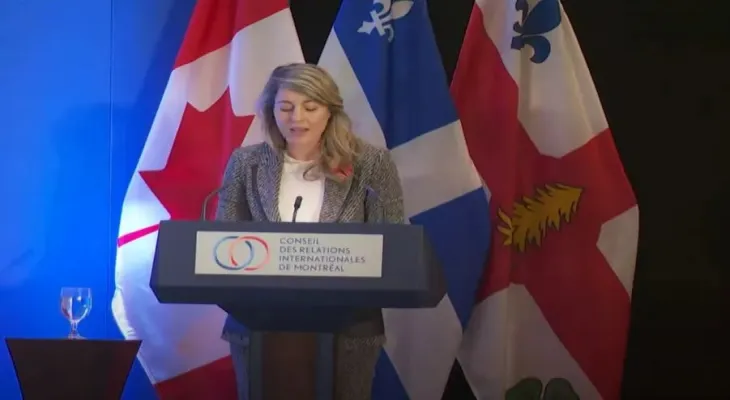 Montreal .... A protest stand against the occupation crimes in front of a concert for Foreign Minister Mélanie Joly raising funds to support Israel