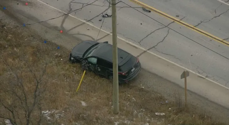 One person killed and another injured after a serious collision accident in Caledon