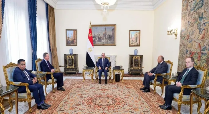 British Foreign Secretary discusses with the Egyptian president developments in the situation in Gaza