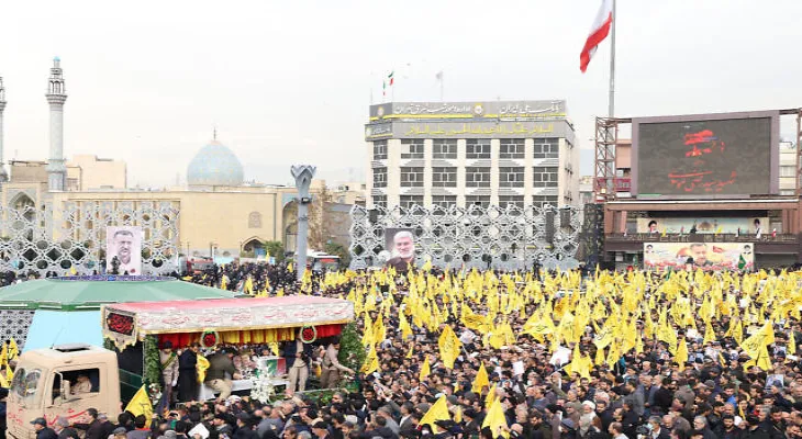 Iran threatens Israel with retaliation during the funeral of the Revolutionary Guard commander killed in a raid in Syria