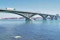 Opening date of the second border bridge between Canada and the United States of America