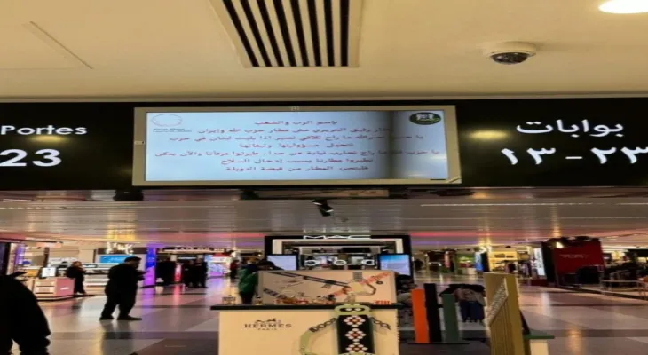 Beirut airport screens are being hacked...