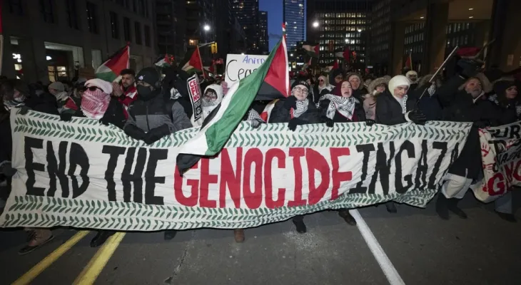 Organizers of pro-Palestinian protests: The ban on protesting on the highway bridge in Toronto was applied "selectively"