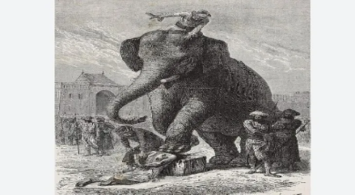 Crushing by elephants.. the strangest and ugliest methods of carrying out the death penalty known to humanity