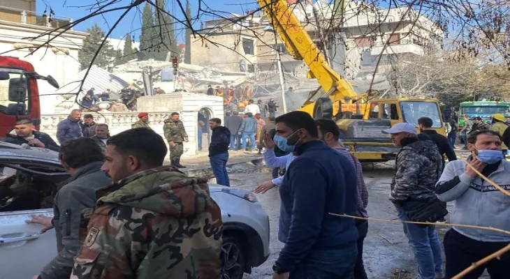 Explosions near the shrine of Sayyida Zainab on the outskirts of the Syrian capital Damascus