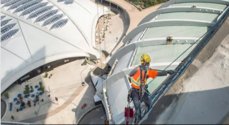 The Olympic Stadium in Montreal gets a new roof at a cost of nearly one billion dollars