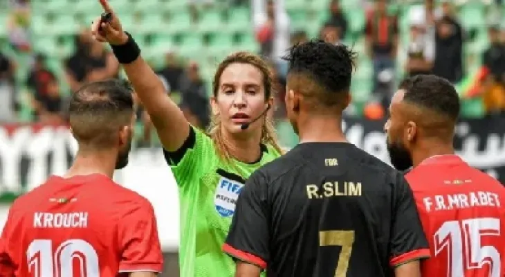 Who is Bushra Kerboubia, the first Arab female referee to officiate a match in the Africa Cup of Nations?