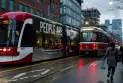 The Mayor of Toronto holds a press conference to announce the transit on King Street today