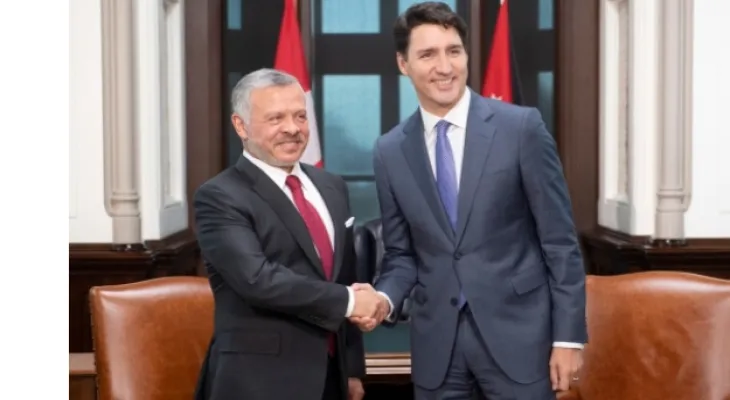 Le roi de Jordanie en visite officielle au Canada ce mercredi