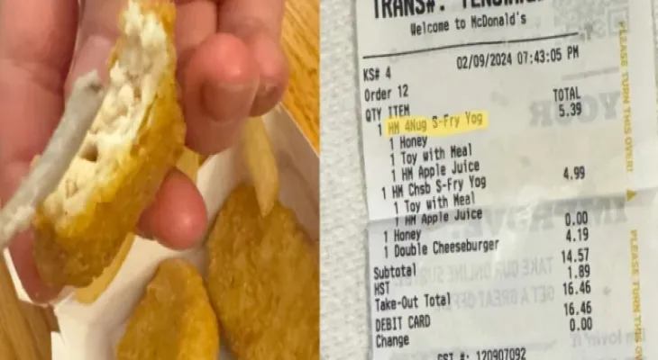 Une fillette de l'Ontario a failli perdre ses dents après avoir trouvé une surprise indésirable dans un repas McDonald's.