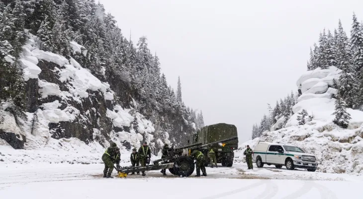 The Canadian Army wages an annual war against avalanches in Rogers Pass