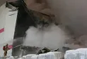 Large fire at a steel factory following explosions in the Russian city of Lipetsk