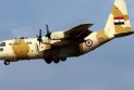 The Egyptian forces carry out an air drop operation of relief aid over Gaza